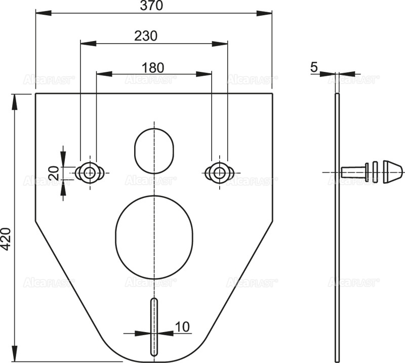 Шумоизоляционная панель для инсталляции Alcaplast M910 - 1