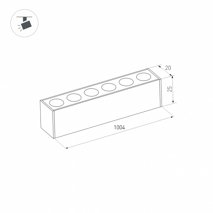 Трековый светодиодный светильник Arlight Mag-Dots-25-L1000-30W Day4000 034208 - 4