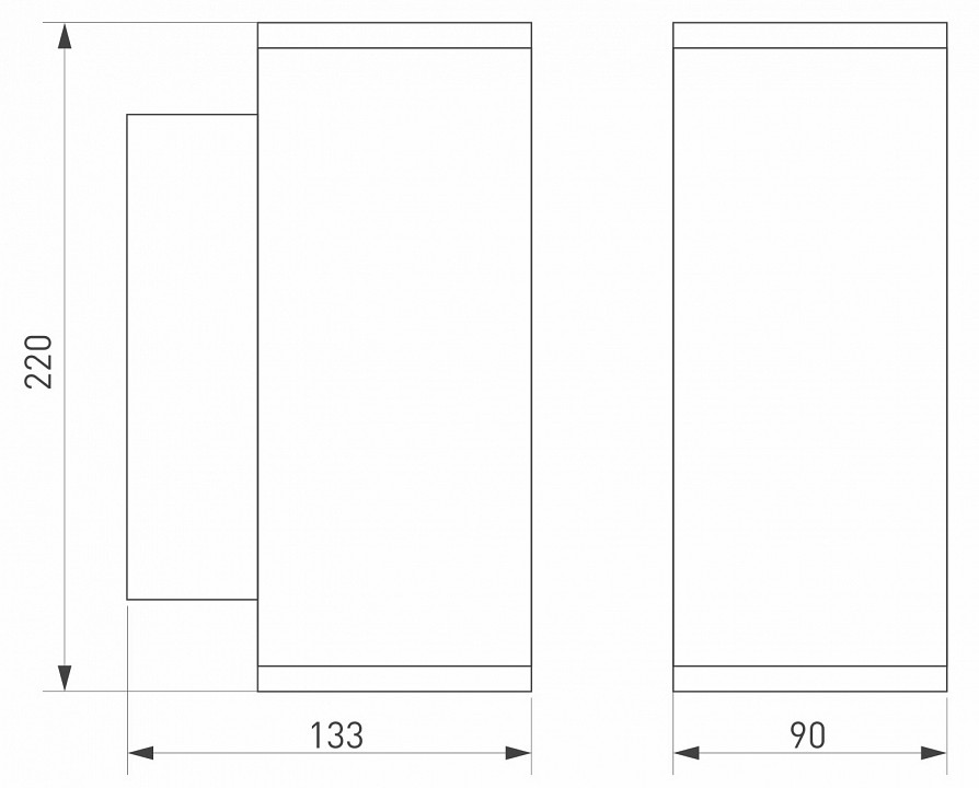 Уличный настенный светодиодный светильник Arlight LGD-Forma-Wall-Twin-R90-2x12W Day4000 037251 - 1