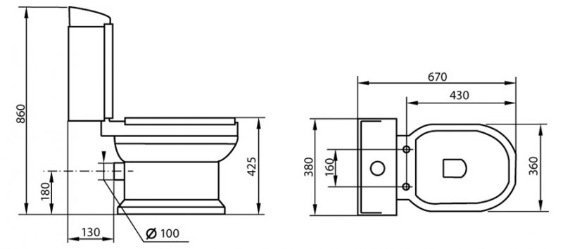 Сиденье для унитаза Cezares Laredo  CZR-165W-S-Cr - 3