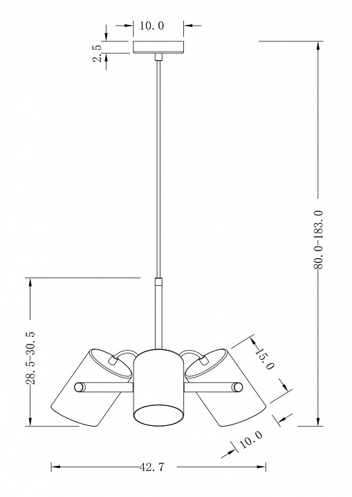 Подвесная люстра Freya Elori FR4004PL-03WB - 2