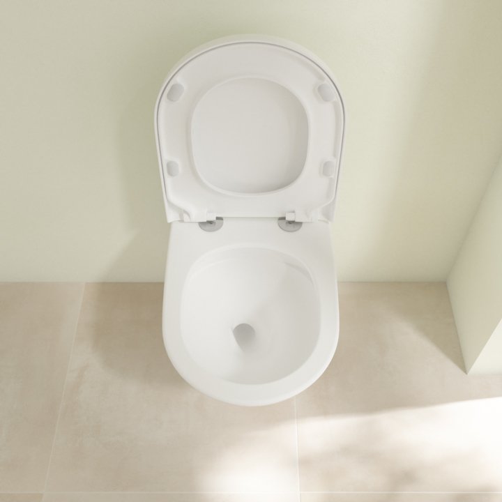 Унитаз подвесной Villeroy & Boch Subway 3.0 4670TSR1 alpin, ceramicplus, сиденье с микролифтом - 4