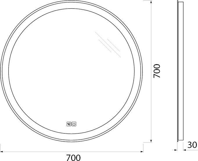 Комплект мебели BelBagno Albano 80 светлое дерево - 11