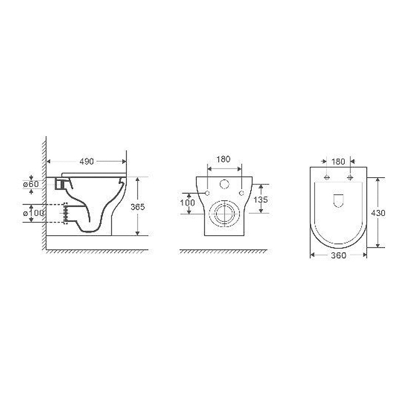 Комплект Weltwasser AMBERG 497 ST + ERLENBACH 004 GL-WT + AMBERG RD-WT  10000006686 - 5