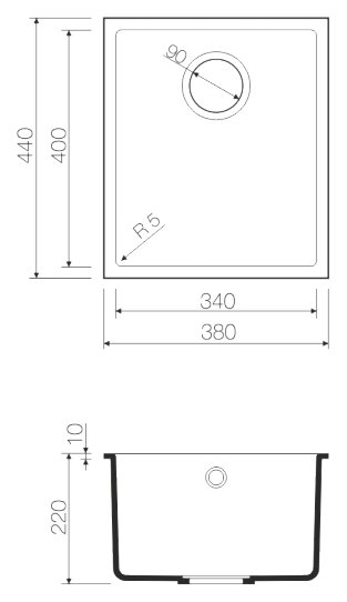 Мойка кухонная Omoikiri Bosen 38-U WH белая 4993160 - 2