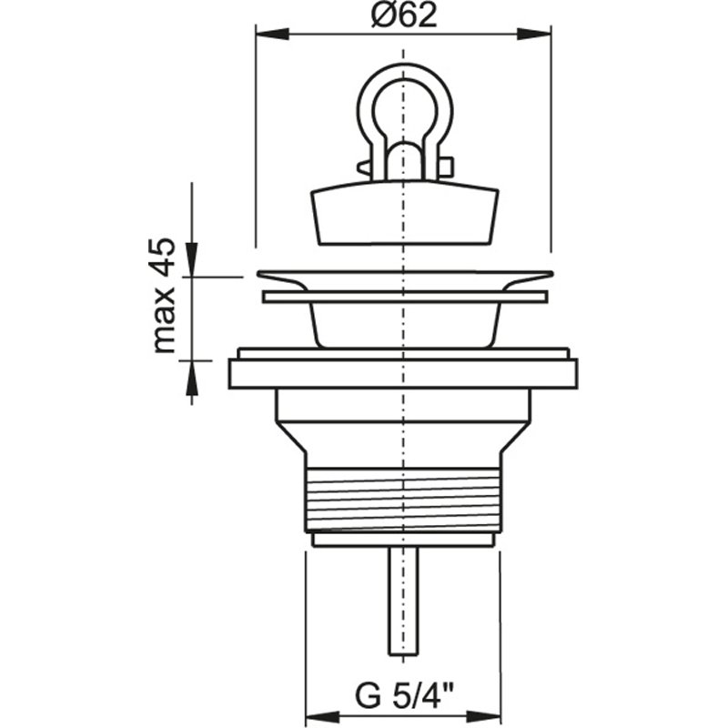 Донный клапан для сифона AlcaPlast   A31 - 1