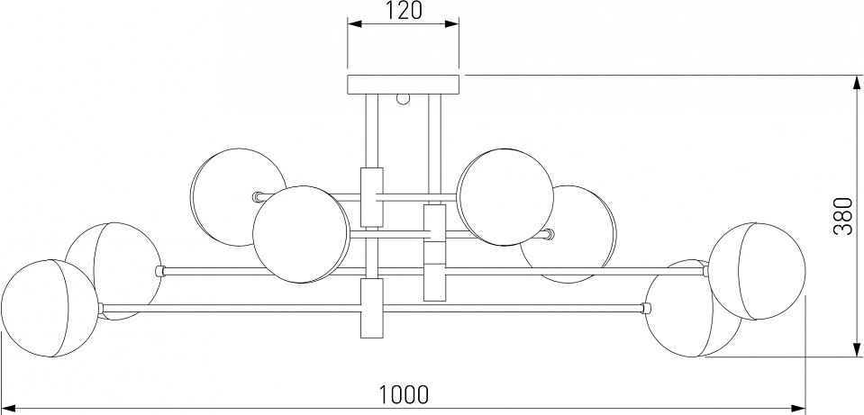 Потолочная люстра Eurosvet Nuvola 70129/8 латунь - 1