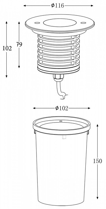 Встраиваемый в дорогу светильник Deko-Light Bodeneinbauleuchte II WW 730255 - 1