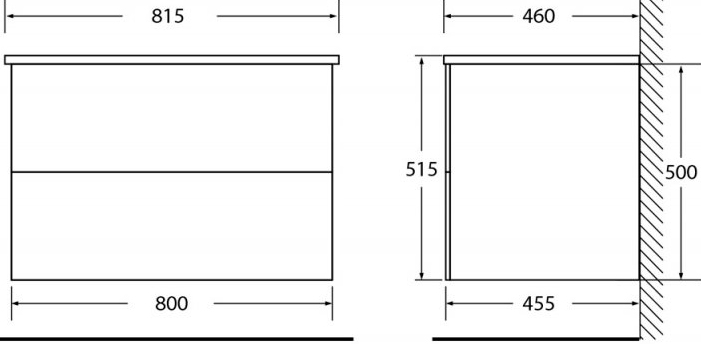 Тумба с раковиной BelBagno Etna 80 rovere bianco - 4