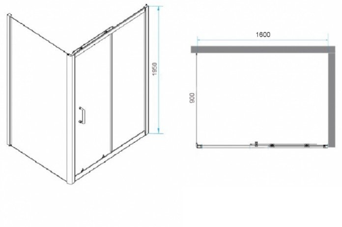 Душевой уголок RGW Passage PA-74 160x90 профиль хром стекло прозрачное 410874169-11 - 2