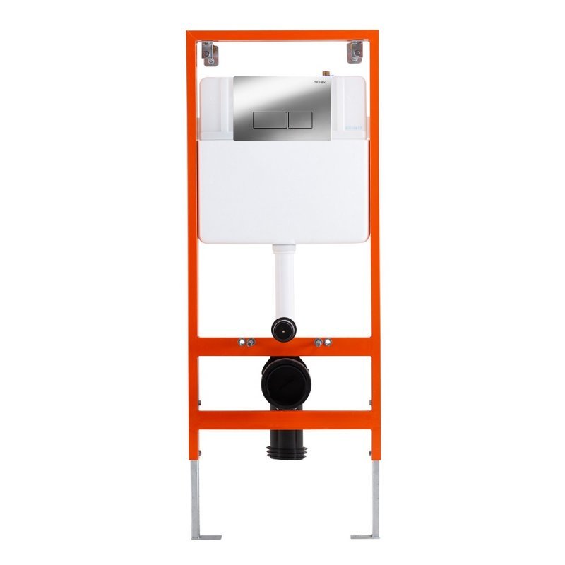 Комплект унитаза с инсталляцией BelBagno Ecoс сиденьем микролифт и кнопкой смыва хром глянцевый CZR-526-TH-R/CZR-2040-SC/BB097/Q.CR - 1