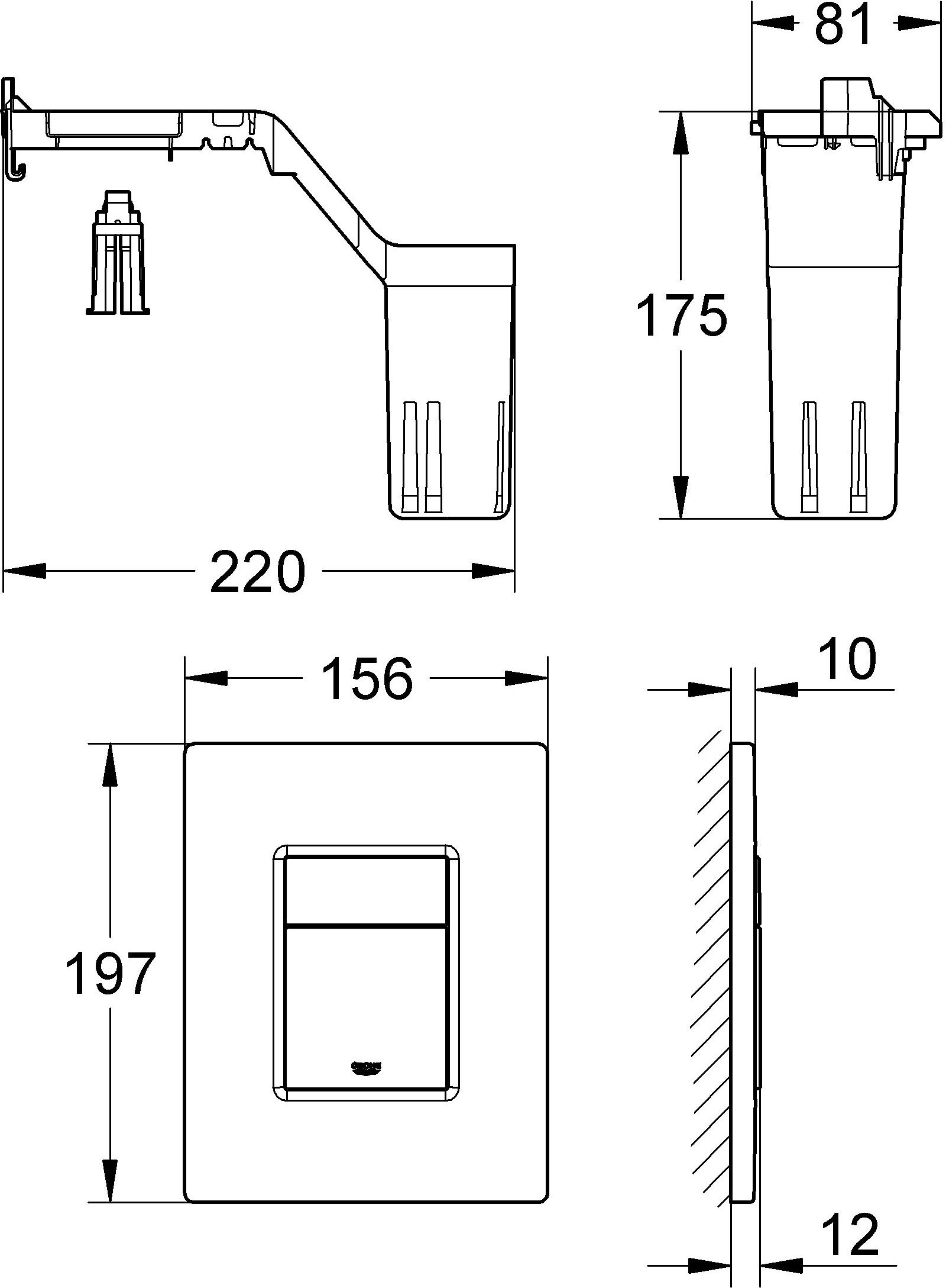 Кнопка смыва Grohe Skate Cosmopolitan Set Fresh 38805000 - 7