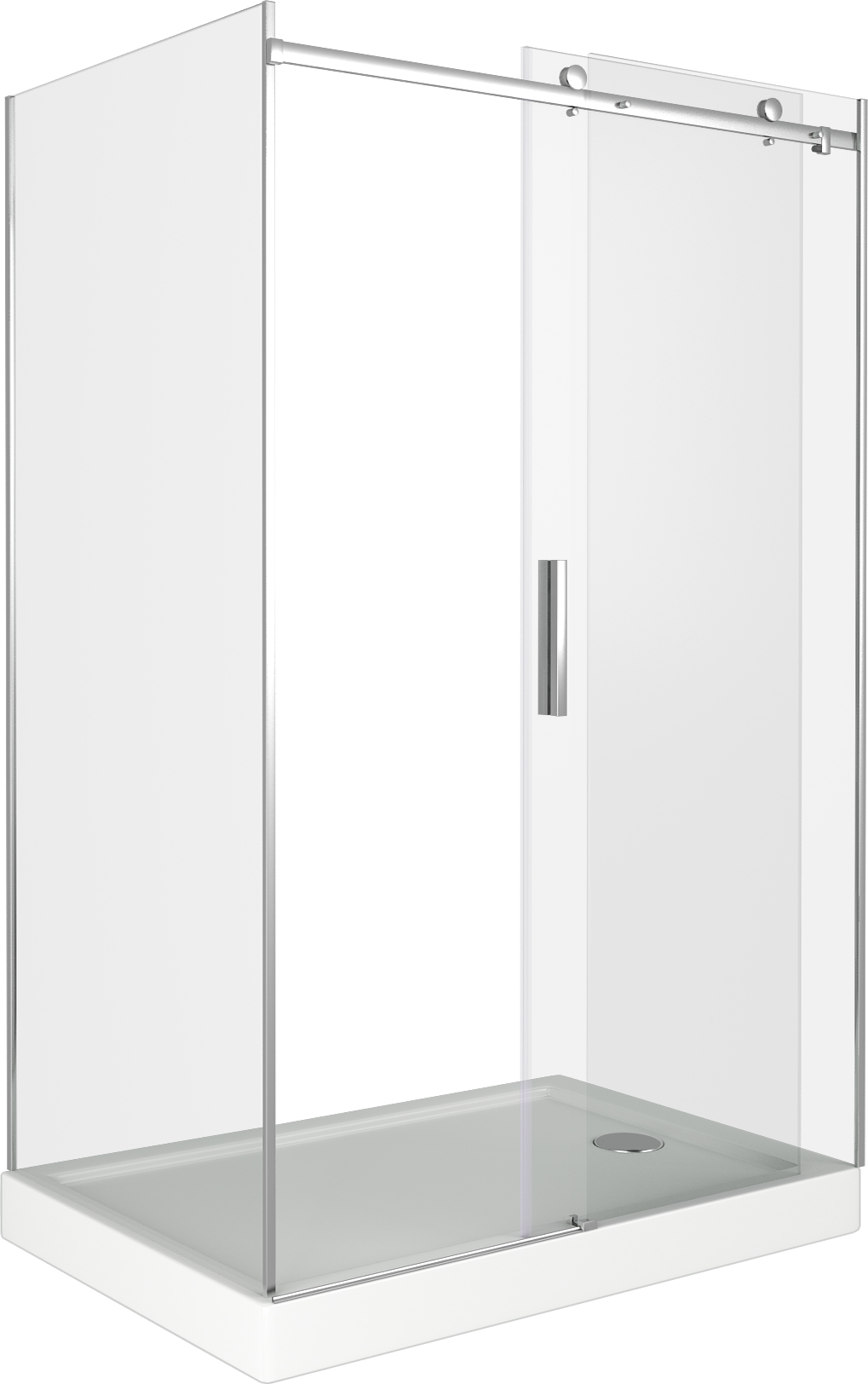 Душевой уголок Good Door Galaxy WTW+SP-C-В 120x90, профиль черный - 3