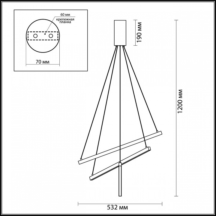 Подвесной светодиодный светильник Odeon Light L-vision Cometa 3860/39L - 3