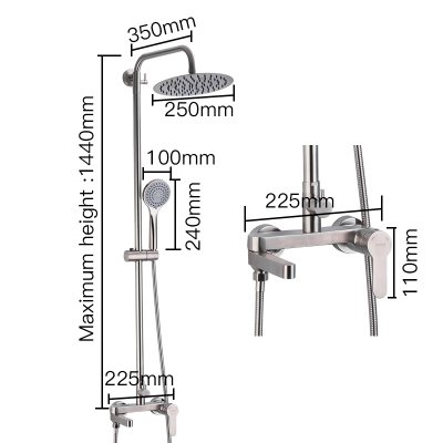 Душевая стойка со смесителем Gappo G2499-30 - 2