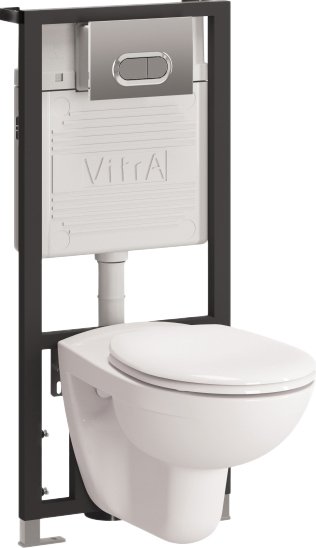 Комплект VitrA Normus 9773B003-7203 кнопка матовый хром - 0