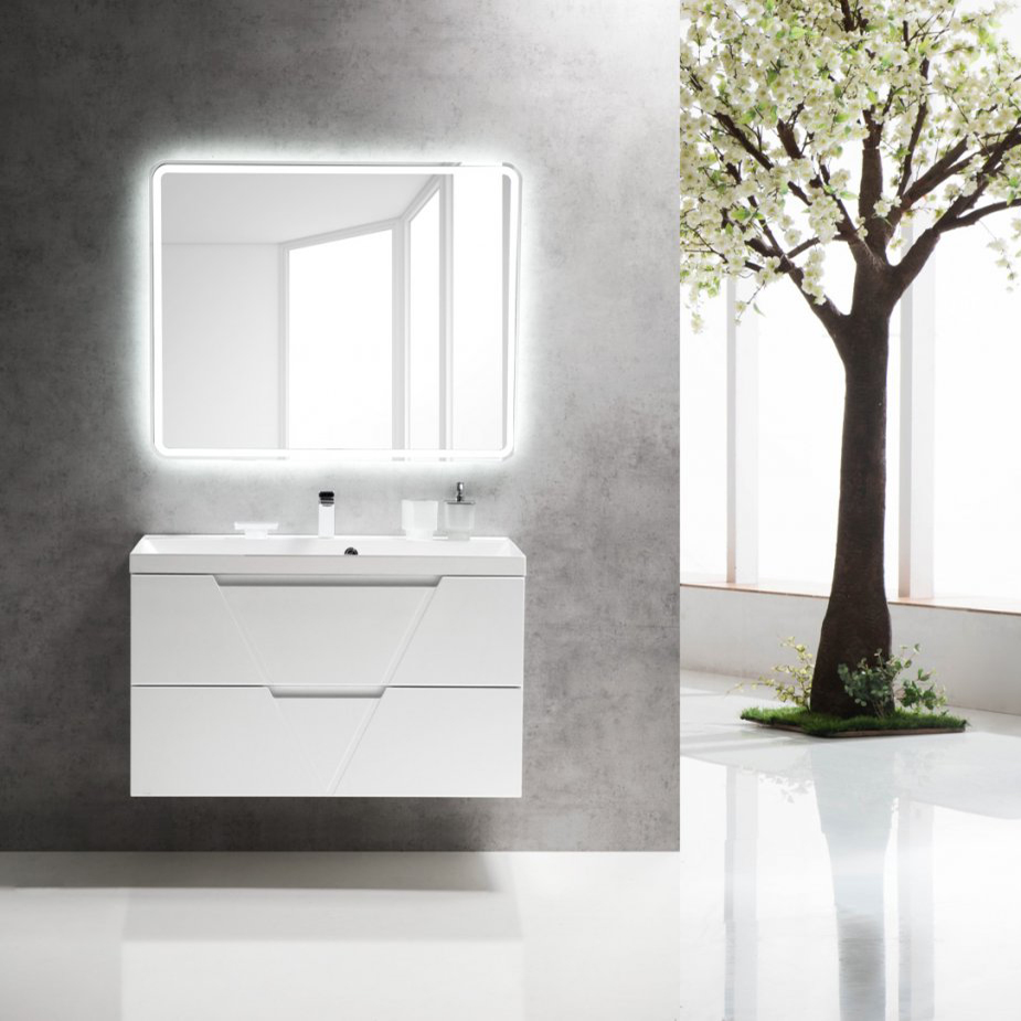 Тумба с раковиной BelBagno Vittoria 100 bianco lucido - 1