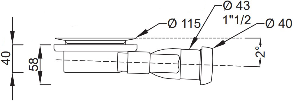 Сифон для поддона Jacob Delafon Flight Neus E9A1364-CP - 2