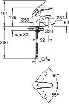 Смеситель Grohe Euroeco Special Relaunch 32762000 для раковины - 3