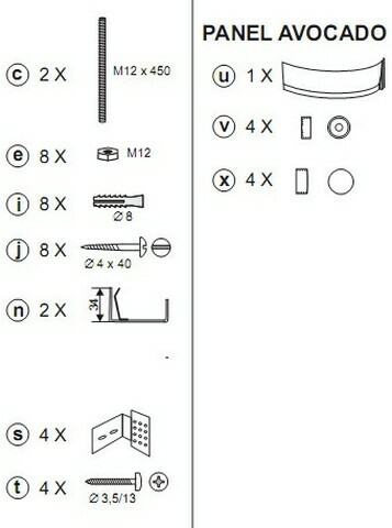 Крепление панели RAVAK Avocado  B28000000N - 1