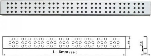 Решетка AlcaPlast Cube 850L глянцевая CUBE-850L - 1