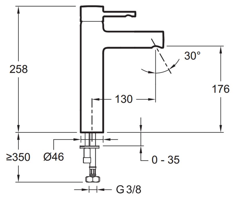 Смеситель Jacob Delafon Cuff E98299-CP для раковины - 2