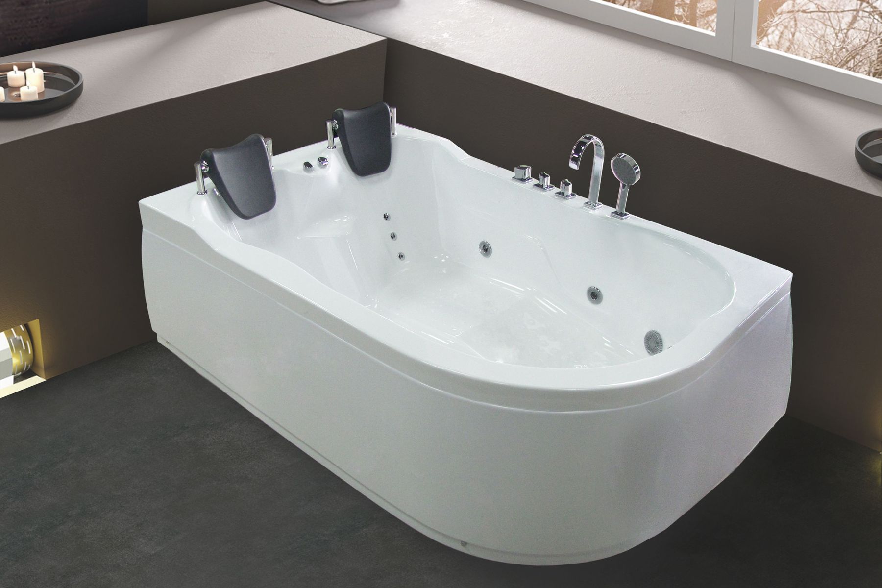 Ванна акриловая Royal Bath Norway 180x120 L белый RB331100SB-L - 1