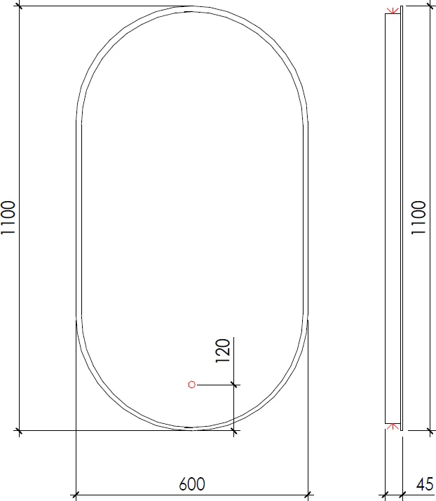 Зеркало Armadi Art Vallessi 110x60 с подсветкой золото 568-G - 4