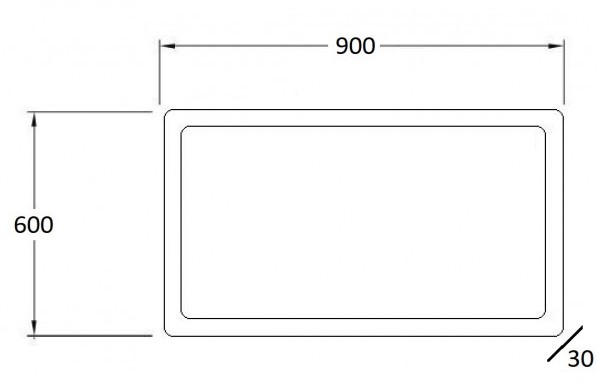 Зеркало SanVit Кристалл 90 с подсветкой zkris090 - 4