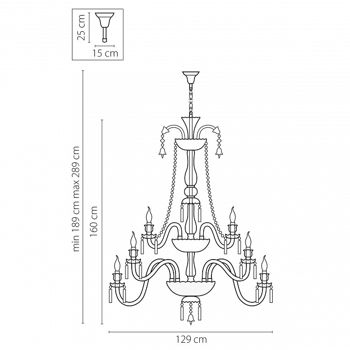 Подвесная люстра Osgona Campana 716364 - 1