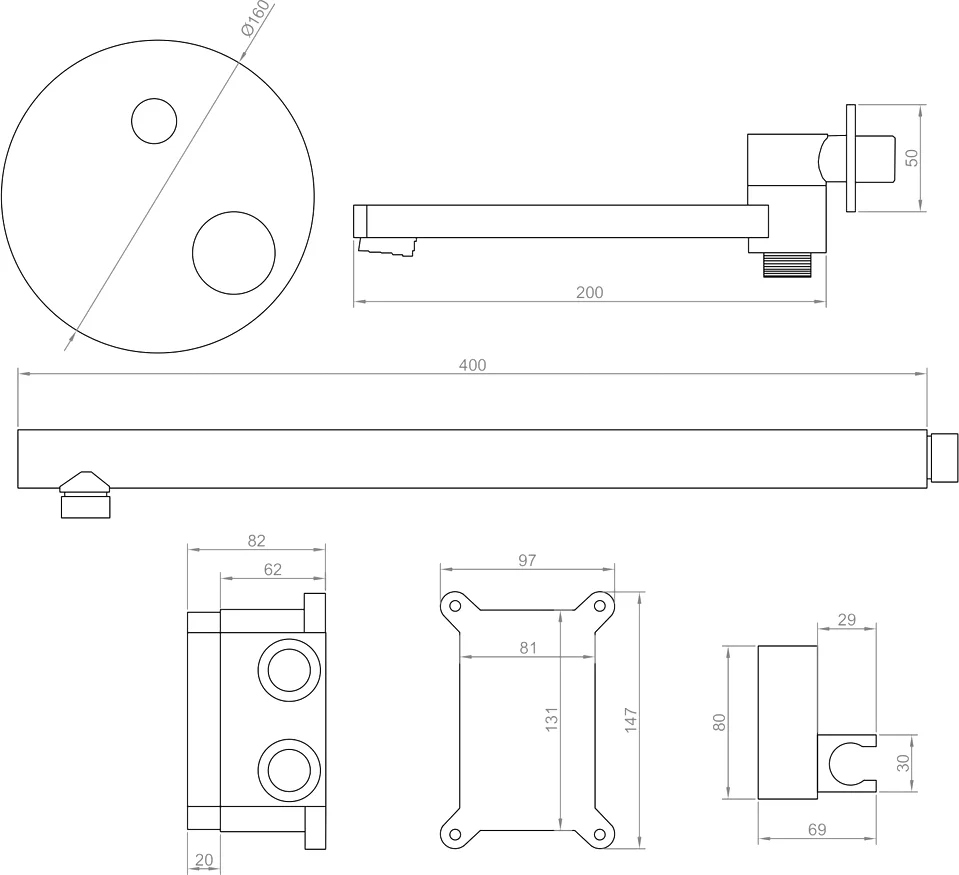 Душевой комплект RGW Shower Panels SP-55 хром 51140855-01 - 5