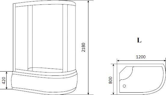 Душевая кабина Timo Eco TE-0720 L TE-0720L - 9