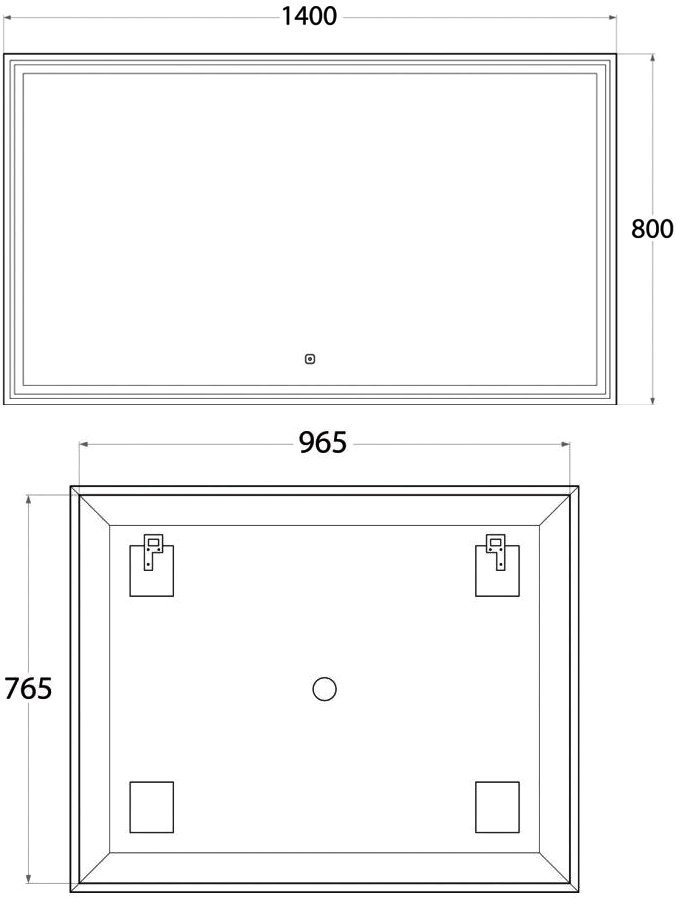 Зеркало Art&Max Monza 140x80 с подсветкой AM-Mon-1400-800-DS-F - 4