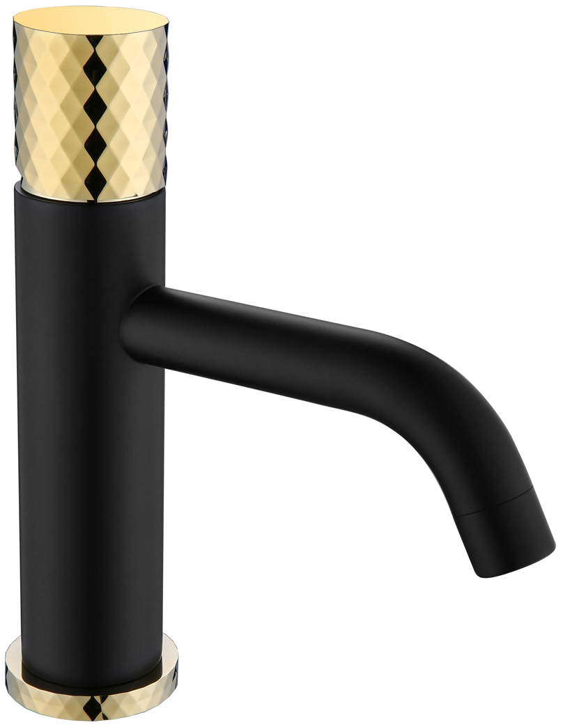 Смеситель Boheme Stick 121-BG для раковины, black diamond gold - 0