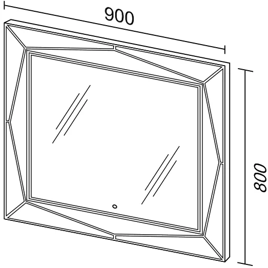 Зеркало Sanvit Геометрия 90 с подсветкой  zgeo90 - 3