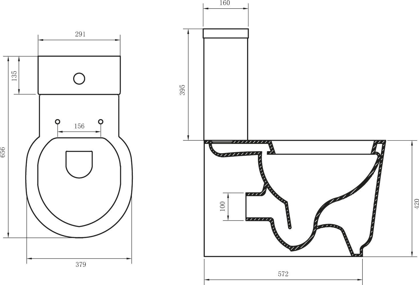 Чаша для унитаза-компакта BelBagno Sabrina BB122CP - 5