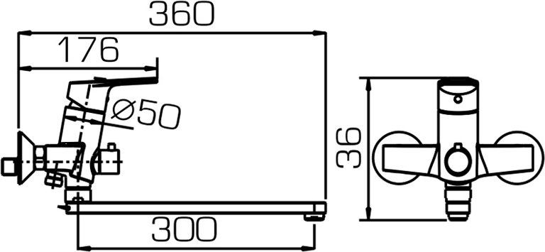 Смеситель Bravat Line F65299C-1L универсальный - 1