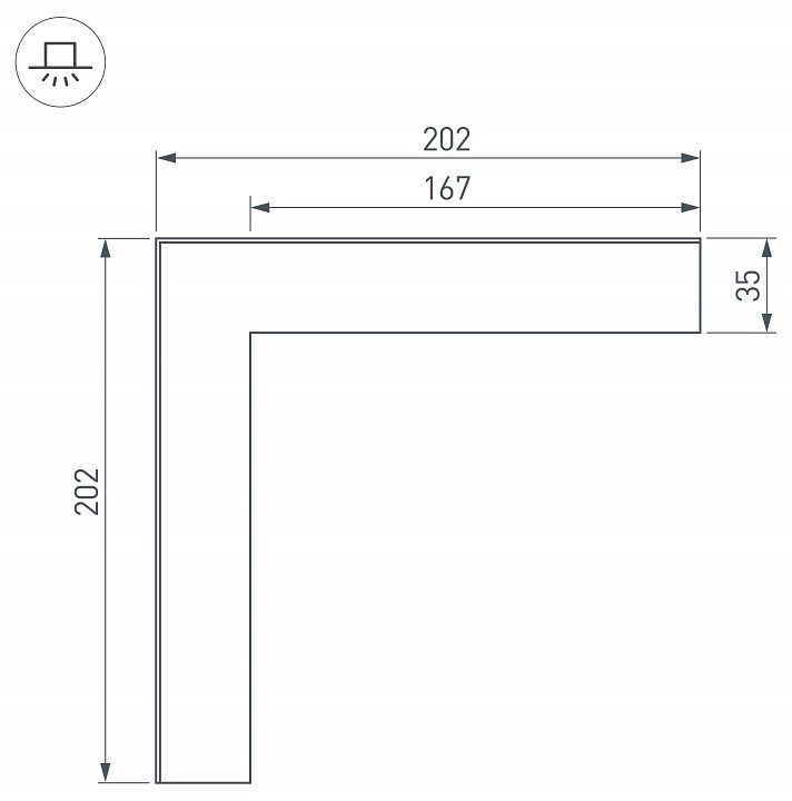 Коннектор L-образный внешний Arlight SL-Linia65-F 030125 - 1