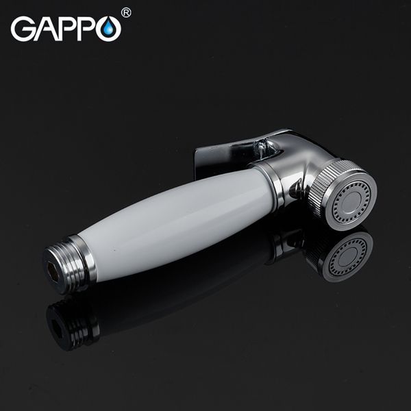 Смеситель для раковины с гигиеническим душем Gappo хром белый G1048-1 - 4