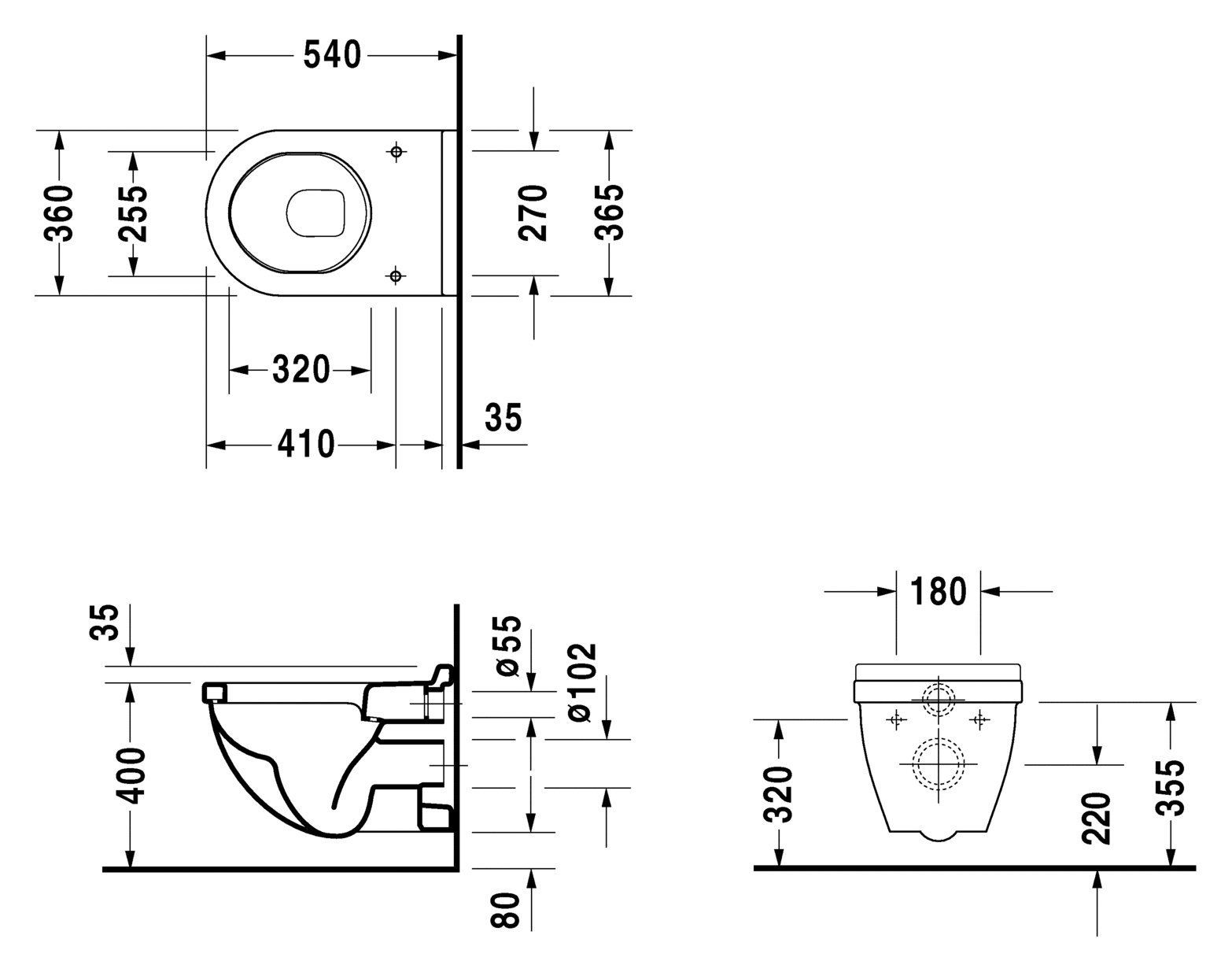 Унитаз подвесной Duravit Starck 3 с крышкой, белый (2200090000) - 4