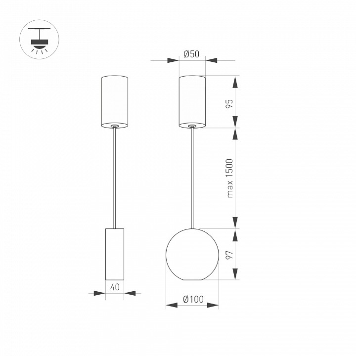 Подвесной светодиодный светильник Arlight SP-Elementa-Roll-R100-9W Warm3000 032767 - 7