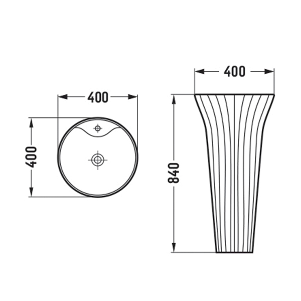 Напольная раковина Comforty 40 белая 00-00012843 - 1