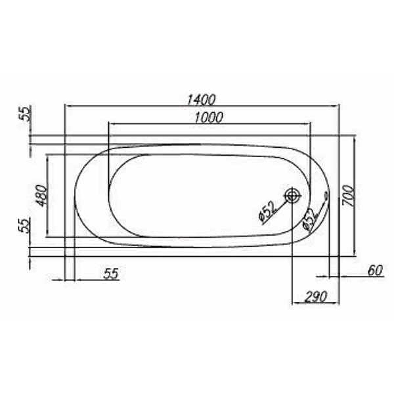 Ванна акриловая Kolpa San Tamia 140x70 белый 563000 - 2