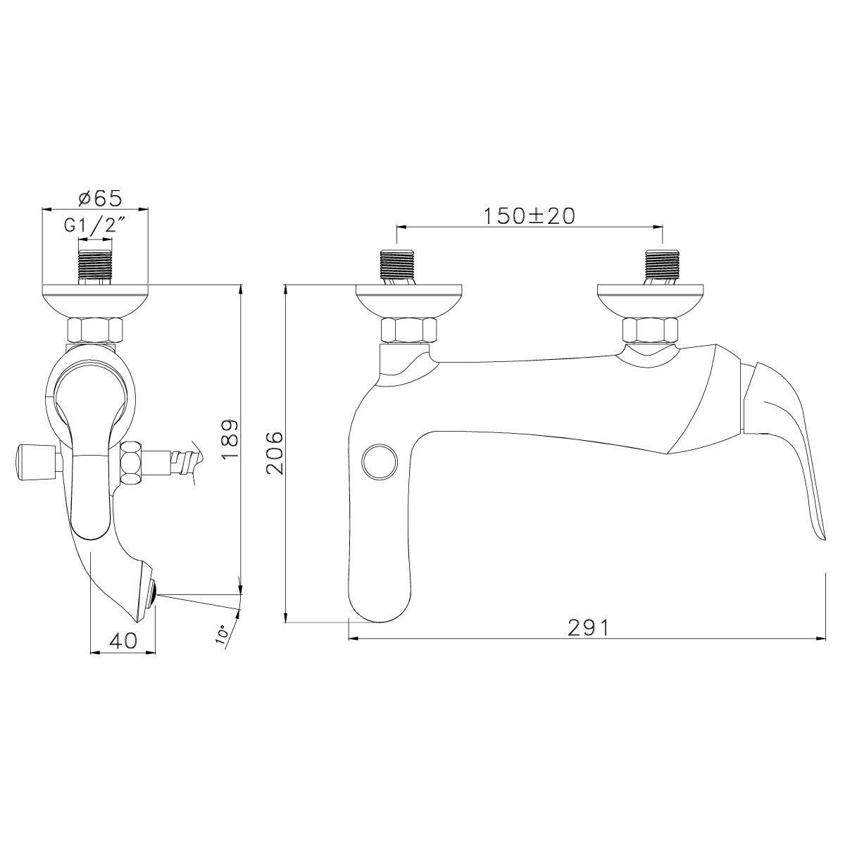 Смеситель для ванны Lemark Swan золото, черный  LM5402BG - 1