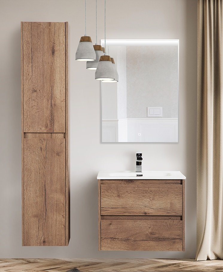 Тумба с раковиной BelBagno Kraft 70 светлое дерево  - 7