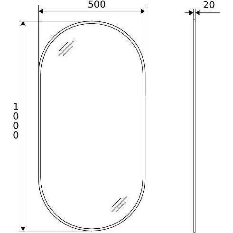 Зеркало Excellent Revia 100х50 белое матовое DOEX.RE100.050.WH - 2