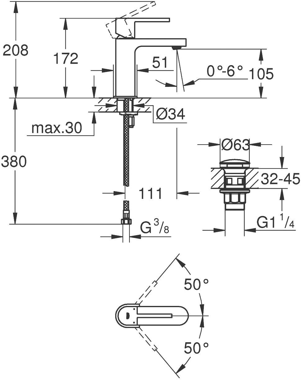Смеситель Grohe Plus 33163003 для раковины - 1