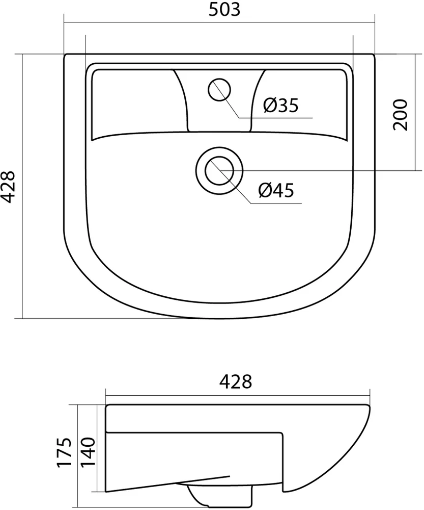 Раковина накладная Stella Polar Ладога 50 белая 1WH110256 - 3