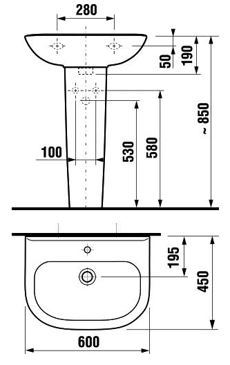 Подвесная раковина Jika Olymp (106130001041) 8.1061.3.000.104.9 - 10