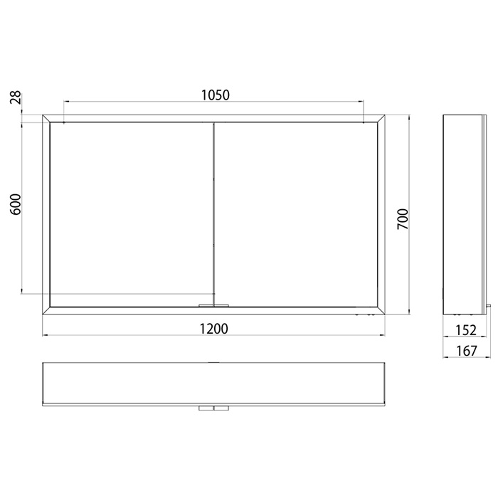 Emco Asis prime Зеркальный шкаф 1200х152хh700мм, навесной, 2 дверки, 2 стекл.полки LED-подсветка сенсорн., розетка, боковые панели зеркало 9497 060 84 - 1